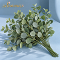 selnavaa™ LeafLayer Artificial Eucalyptus Stems, 20-Piece Faux Greenery Set for Vase Fillers, Bouquets & Wedding Decor